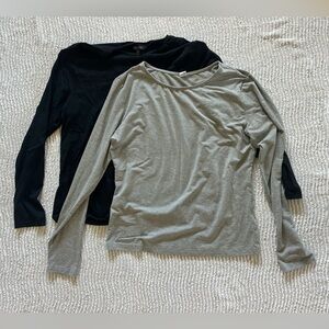 Long Sleeve T Shirt Bundle Size XL Black Grey Banana Republic The Gap Pack of 2